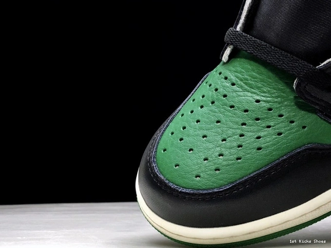 1st Kicks Jordan High OG 1 NRG Sail-Black 555088-302 Green Pine Air 0717
